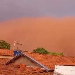 Video | Lucht in Brazilië kleurt oranje door enorme zandstorm