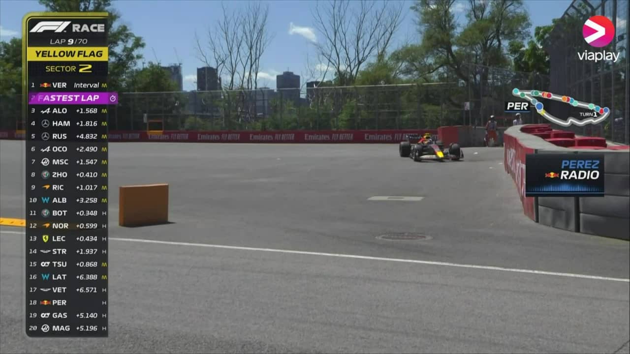Pérez valt uit in GP Canada met motorproblemen