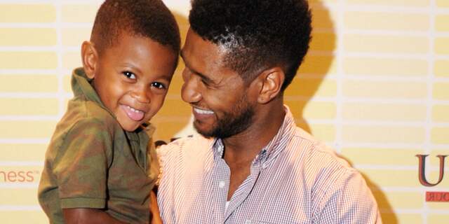 Usher en zoontje