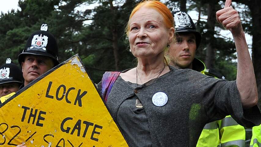 Vivienne Westwood protesteert tegen schaliegas