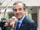 BELGIUM, Brussels : Greek Prime Minister Antonis Samaras arrives for the second day of the European Council meeting at the EU headquarters in Brussels on June 28, 2013. European leaders on Friday agreed to deploy 8.0 billion euros ($10.4 billion) to help create jobs for young people at a summit that also backed a tentative deal on the EU's next trillion-euro budget, despite simmering doubts. AFP PHOTO / THIERRY CHARLIER