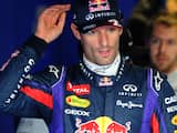 Niet Sebastian Vettel maar zijn teamgenoot Mark Webber start zondag in de Grote Prijs van Japan vanaf pole position.