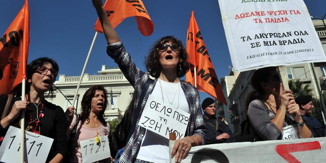 Geen korting meer op Griekse salarissen