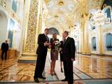 Koningspaar ontvangen in het Kremlin