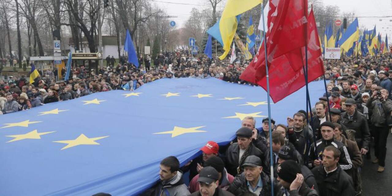 'Traangas en geweld bij Oekraïens protest'