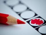 Stemmen rood potlood rode potlood