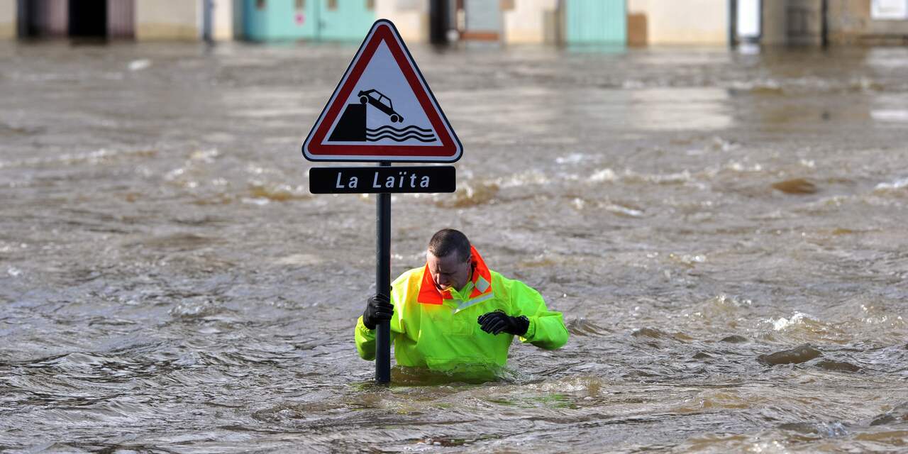Overstromingen Frankrijk door zware regenval