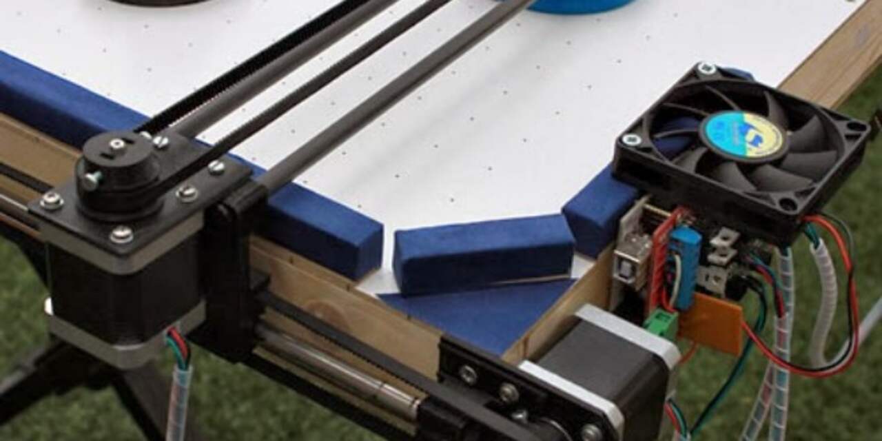 3d-printer omgebouwd tot slimme airhockeyrobot