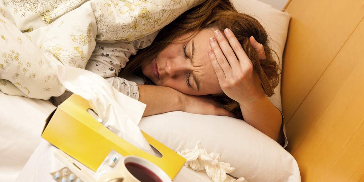 Veel Groningers met griep in bed 