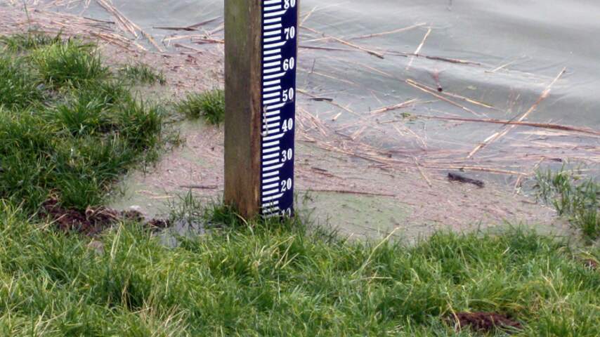 Waterstand Nederrijn in Wageningen: +10,10 m NAP