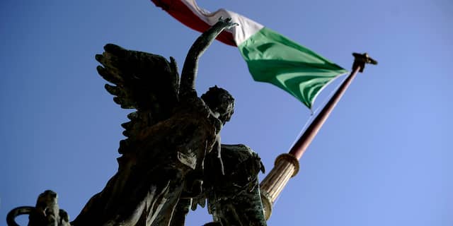 Italië, standbeeld, Eurocrisis