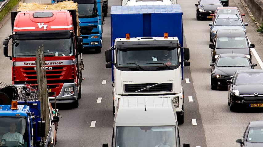 file verkeer transport vrachtwagen truck