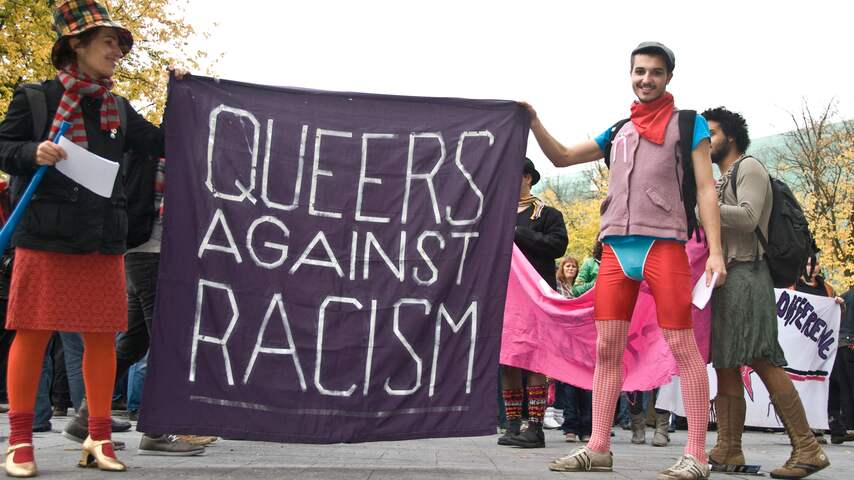 Demonstratie tegen racisme, Dokwerker Amsterdam