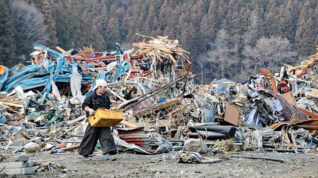 Schade na de tsunami van 2011 in Japan