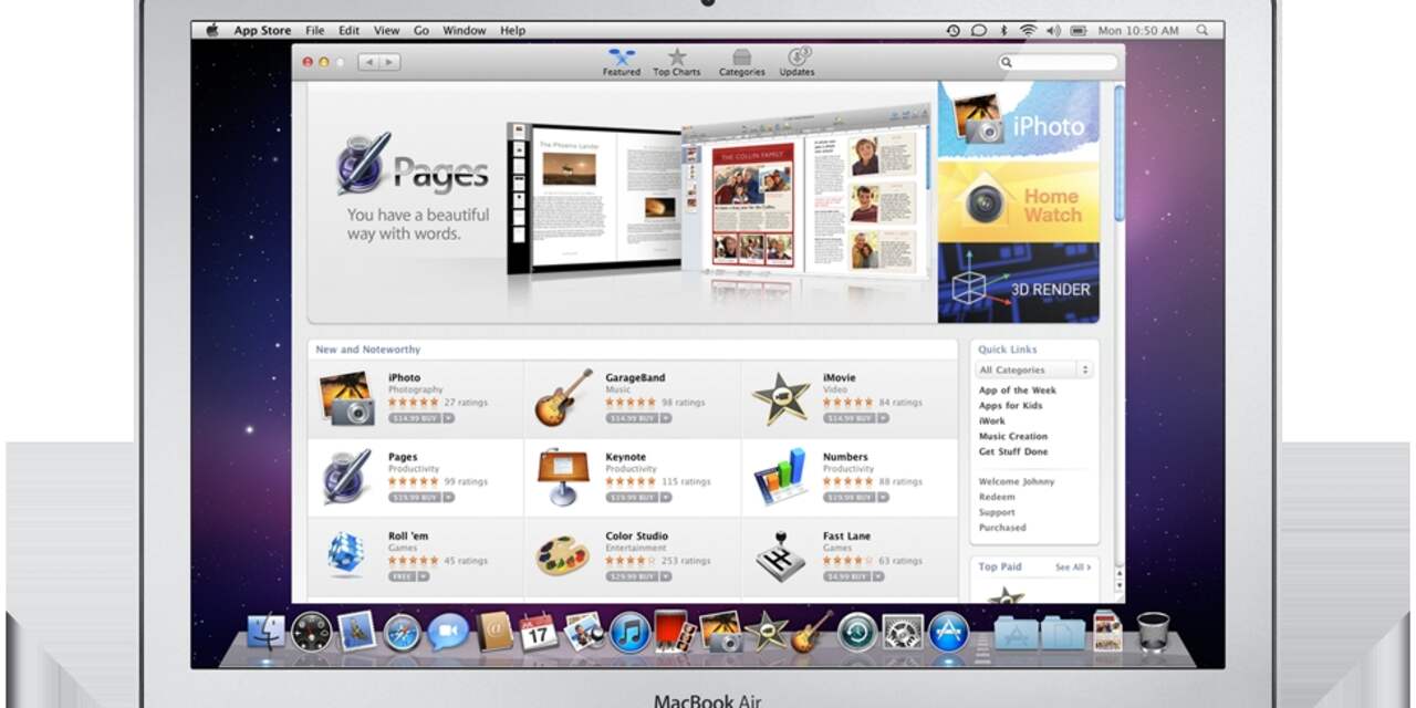 Ruim honderd miljoen downloads via Mac App Store