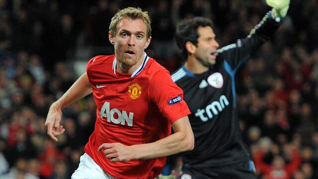 Darren Fletcher als speler van Manchester United.