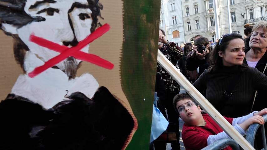 Protest Hongaarse mediawet
