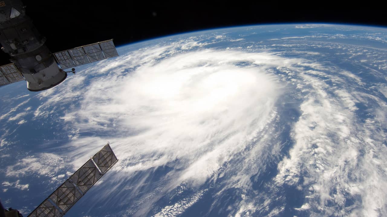Orkaan Katia op een foto van de NASA, gezien vanaf het internationale ruimtestation ISS.