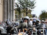 Motorprotest Waterlooplein in Amsterdam