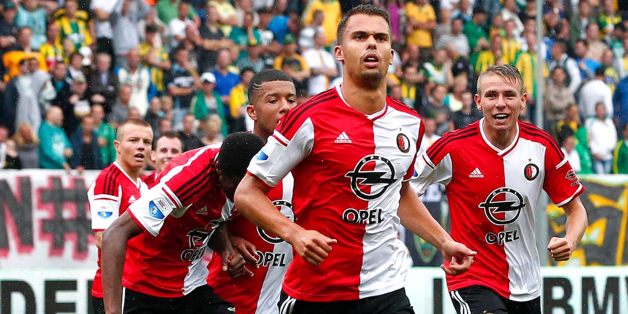 Feyenoord in blessuretijd langs tien man ADO Den Haag