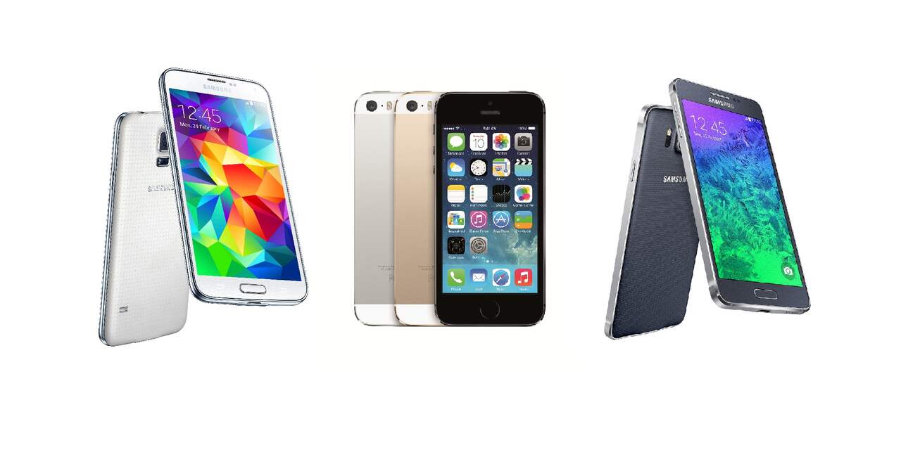 Het verschil tussen de Galaxy Alpha, Galaxy S5 en iPhone 5S