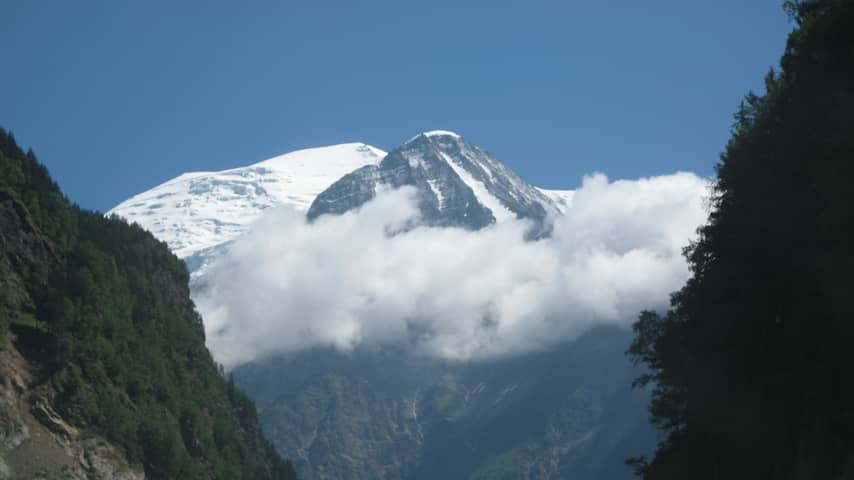 Prachtig uitzicht Mont Blanc