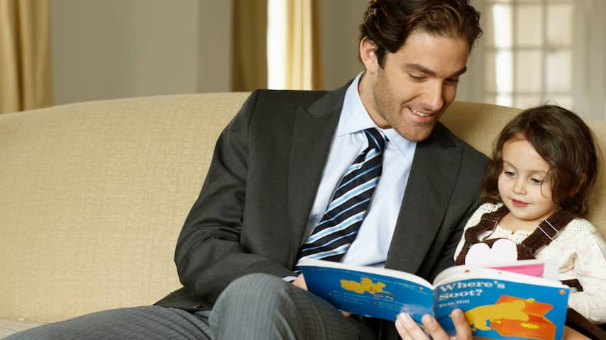 Voorlezen lezen vader kind
