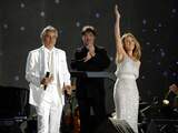 Andrea Bocelli en Celine Dion gaven een gratis concert in Central Park, New York.