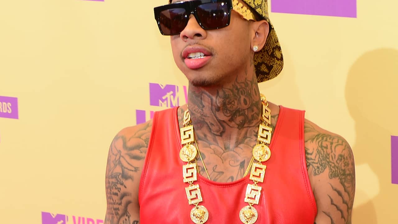 Rapper Tyga dolblij met zoon King Cairo.