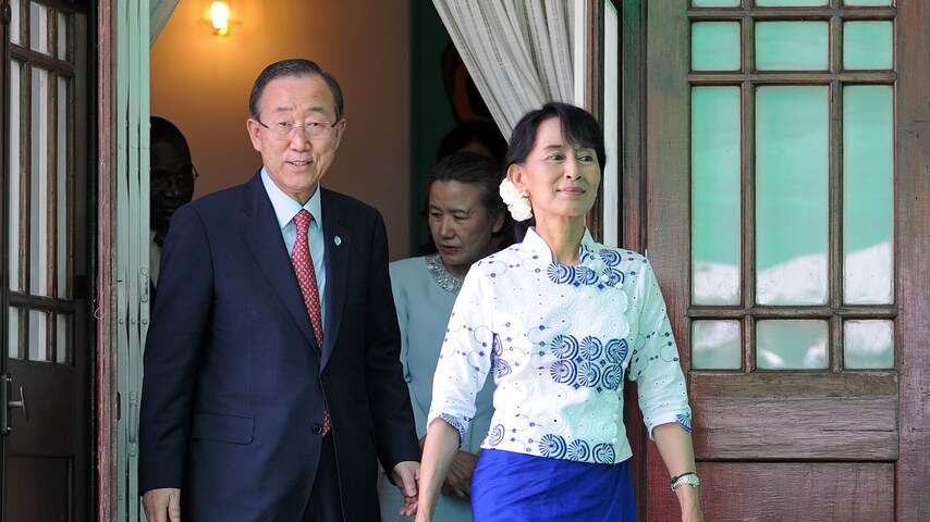 Ban Ki-moon prijst San Suu Kyi