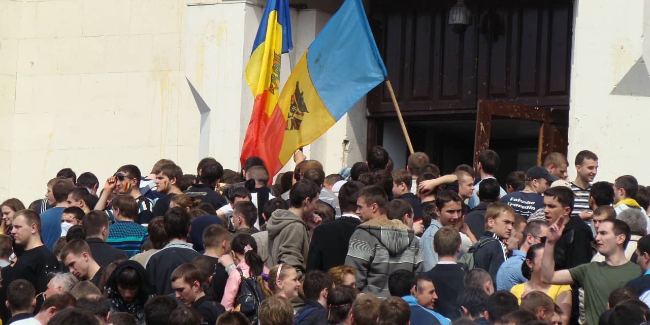 Betoging tegen pro-Europese regering Moldavië