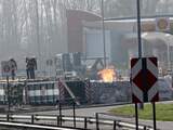 Brand in tankstation België door ongeluk