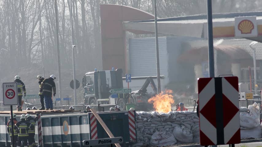 Tanksstation in brand bij Wetteren 