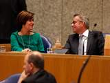 Kandidaten Anouchka van Miltenburg (VVD) en Gerard Schouw (D66) tijdens het debat over de nieuwe Tweede Kamervoorzitter