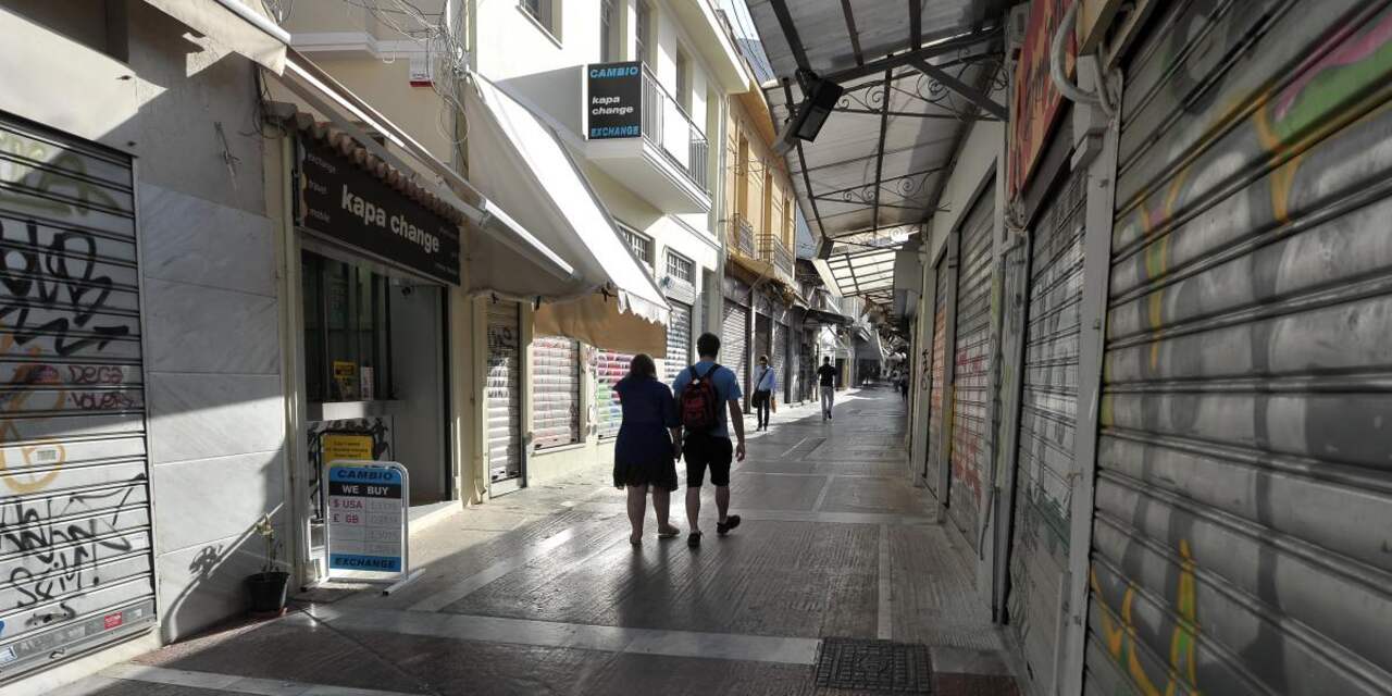 Griekse winkeliers hard geraakt door crisis