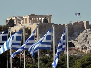 Griekenland Parthenon vlaggen