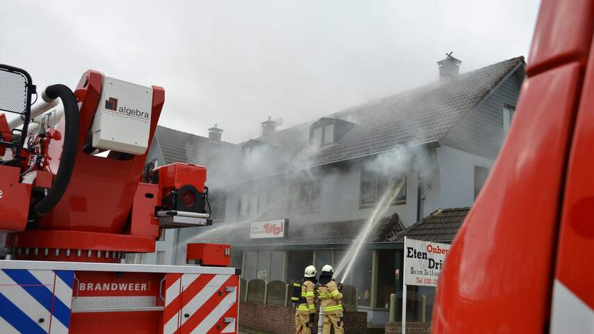 Grote brand boven restaurant in Amersfoort