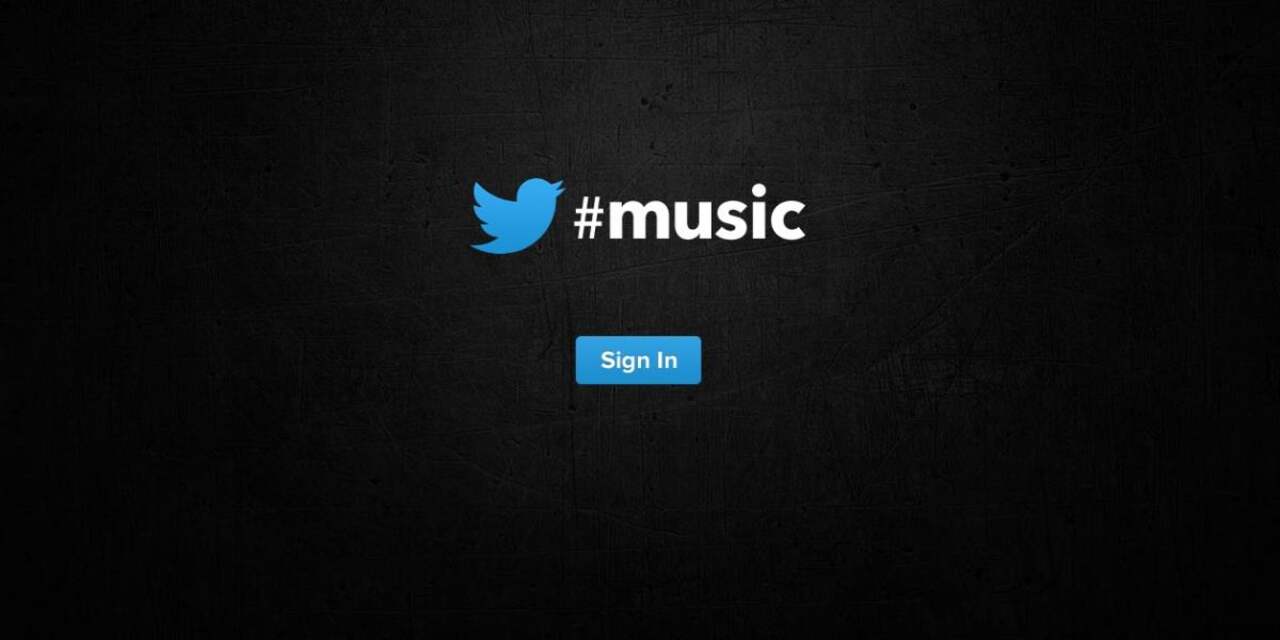 Loginpagina muziekdienst Twitter verschijnt online