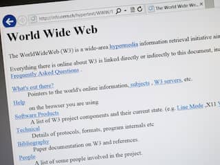 Wereldwijde web internet eerste website