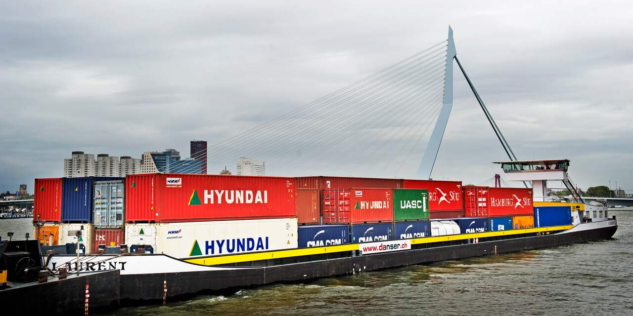 Containervervoer Rotterdam wijkt uit