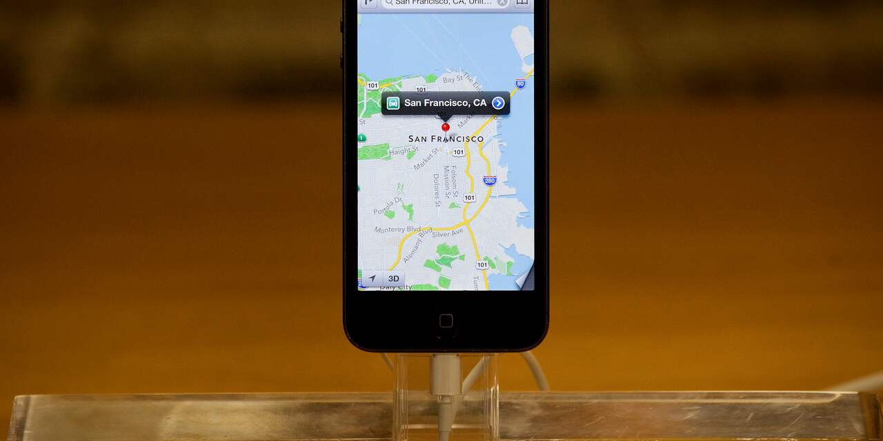 'Apple Maps drie keer groter dan Google Maps op iPhone'