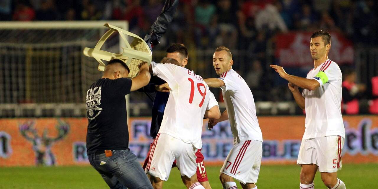 'Spelers Albanië ook belaagd door Servisch veiligheidspersoneel'