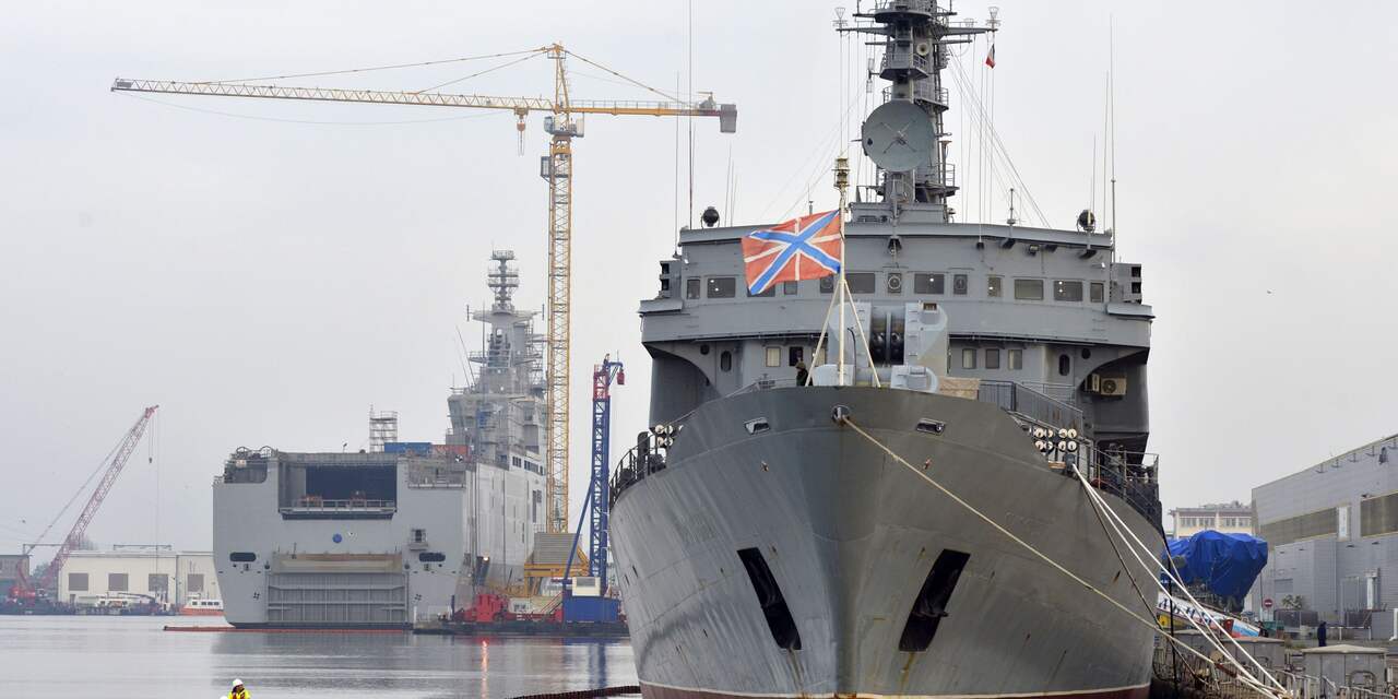 Frankrijk stelt levering oorlogsschip aan Rusland uit