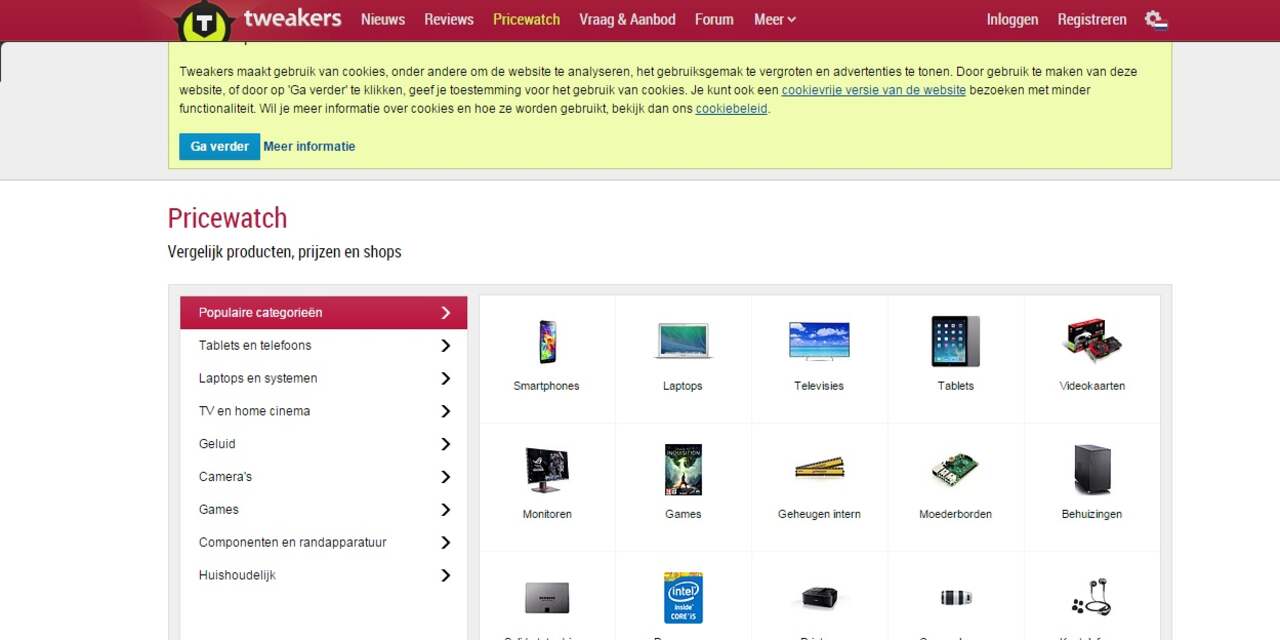 Tweakers Pricewatch opnieuw website van het jaar NU Het laatste