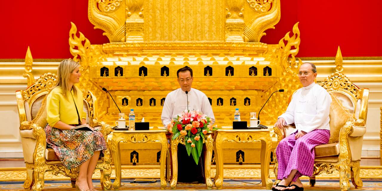 President Myanmar ontvangt koningin Máxima