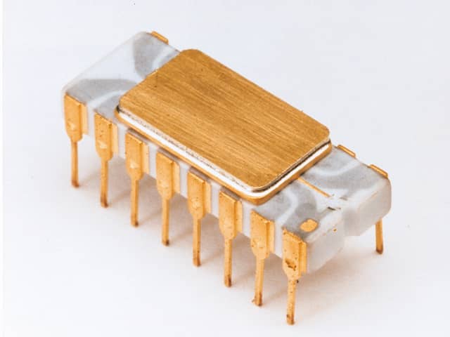 De Intel 4004-chip uit 1971: 2.300 transistors