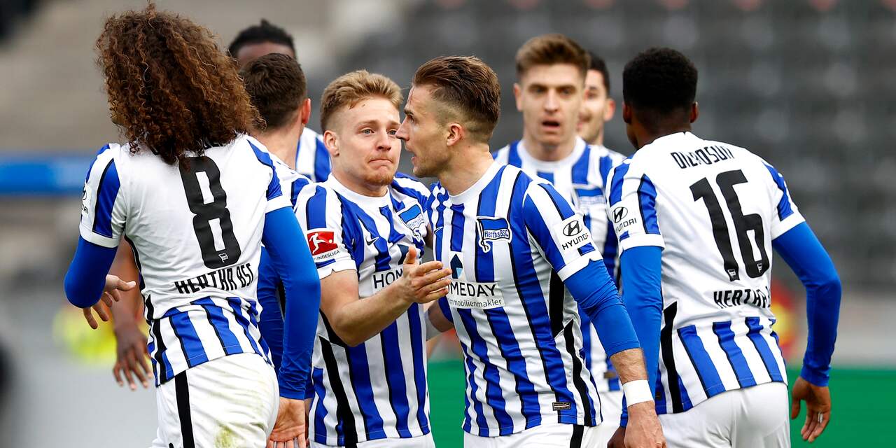 Hertha verlaat in drukke week degradatiezone door ruime zege op Freiburg