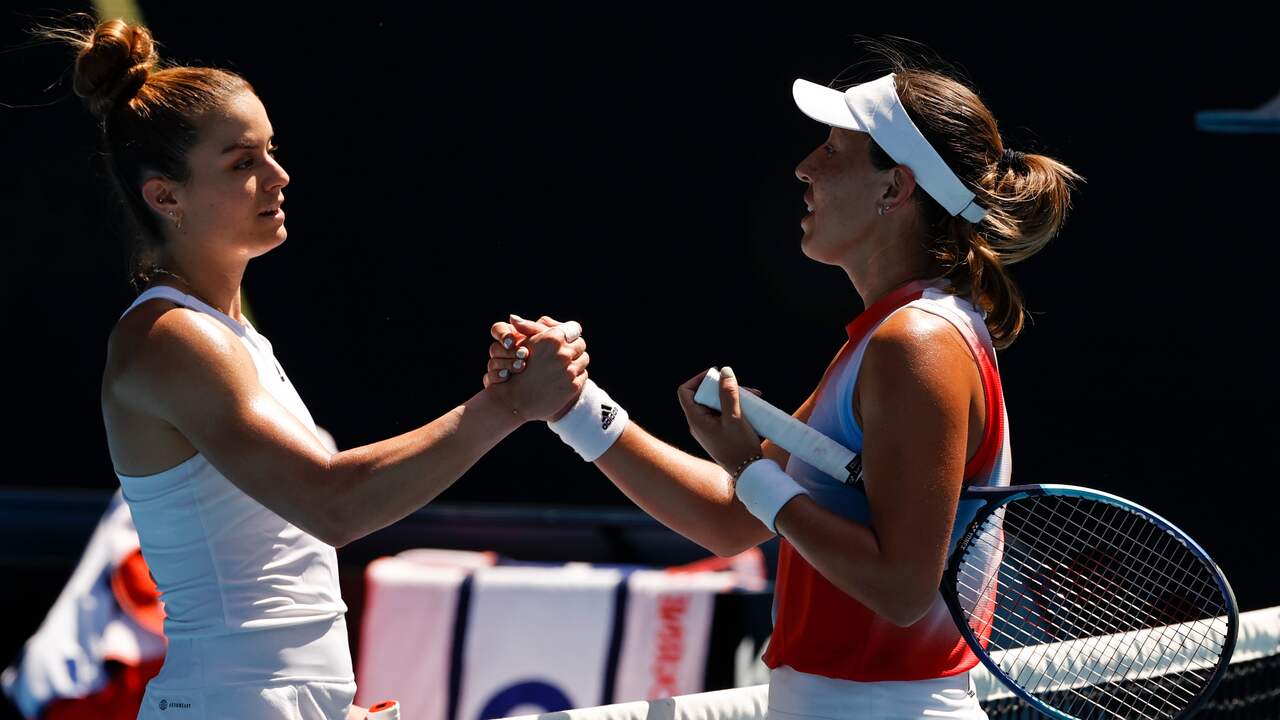 Jessica Pegula (rechts) versloeg Maria Sakkari, de nummer acht van de wereld.