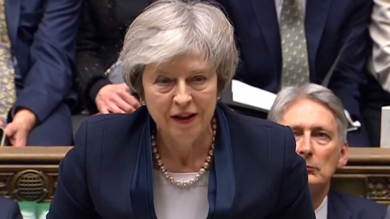 Beeld uit video: Premier May reageert op uitslag Brexit-stemming