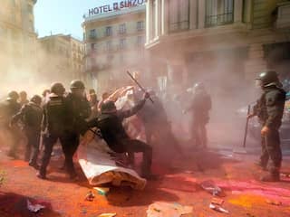 Rellen bij grote demonstraties in centrum Barcelona